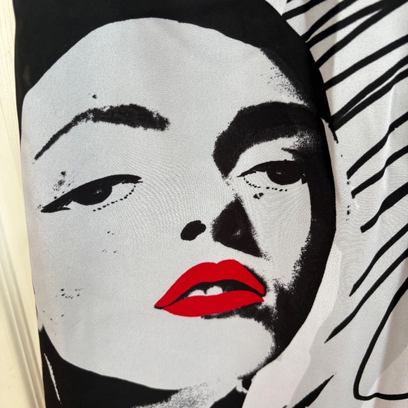 Kensie Face Print Mini Dress - Picture 4 of 7